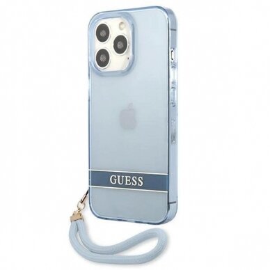 Originalus dėklas Guess GUHCP13LHTSGSB iPhone 13 Pro / 13 6,1 Mėlynas / Mėlynas hardcase Translucent Stap 1