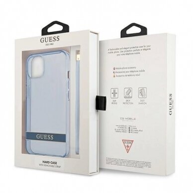 Originalus dėklas Guess GUHCP13MHTSGSB iPhone 13 6.1 Mėlynas / Mėlynas hardcase Translucent Stap 7