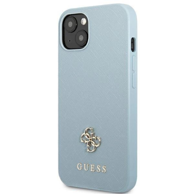 Originalus dėklas Guess GUHCP13MPS4MB iPhone 13 6.1  Mėlynas/Mėlynas hardcase Saffiano 4G Small Metal Logo 1