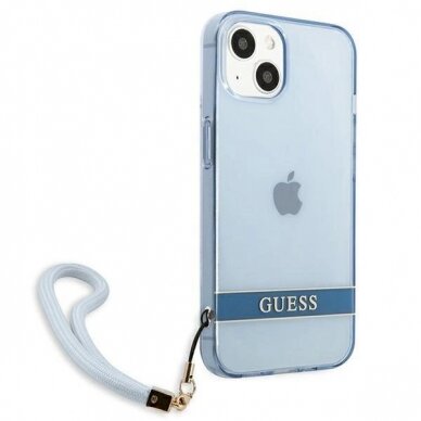 Originalus dėklas Guess GUHCP13SHTSGSB iPhone 13 mini 5,4 Mėlynas / Mėlynas hardcase Translucent Stap 3