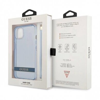 Originalus dėklas Guess GUHCP13SHTSGSB iPhone 13 mini 5,4 Mėlynas / Mėlynas hardcase Translucent Stap 7