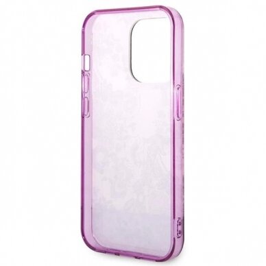 Originalus dėklas Guess GUHCP14LHGPLHF iPhone 14 Pro 6.1 Rožinis hardcase Porcelain Collection 6