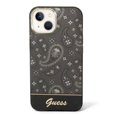 Originalus dėklas Guess GUHCP14MHGBNHK iPhone 14 Plus 6.7  Juodas hardcase Bandana Paisley 2