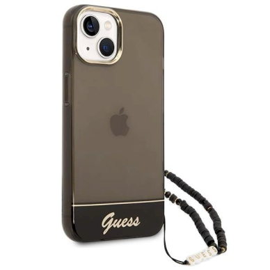 Originalus dėklas Guess GUHCP14MHGCOHK iPhone 14 Plus 6,7 Juodas hardcase Translucent Pearl Strap 2