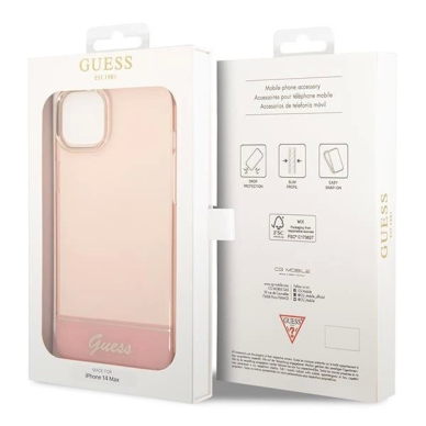 Originalus dėklas Guess GUHCP14MHGCOP iPhone 14 Plus 6.7 rožinis / rožinis hardcase Translucent 7