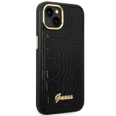 Originalus dėklas Guess GUHCP14MHGCRHK iPhone 14 Plus 6.7 Juodas hardcase Croco Collection 3