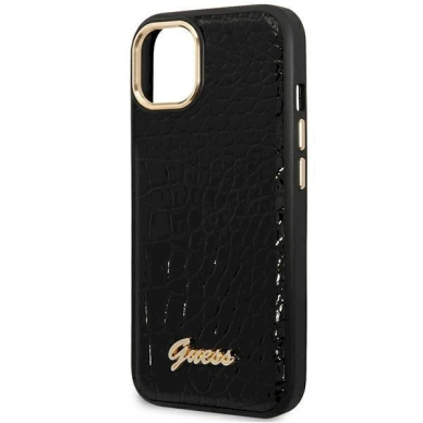 Originalus dėklas Guess GUHCP14MHGCRHK iPhone 14 Plus 6.7 Juodas hardcase Croco Collection 5