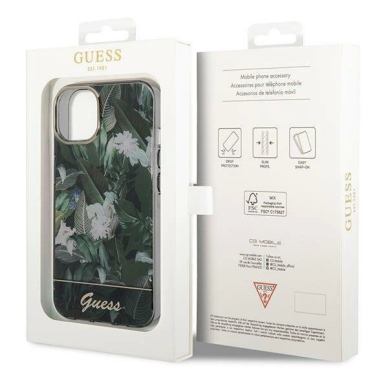 Originalus dėklas Guess GUHCP14MHGJGHA iPhone 14 Plus 6.7  žalias/žalias hardcase Jungle Collection 7