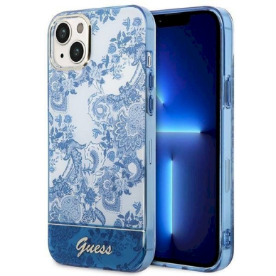 Originalus dėklas Guess GUHCP14MHGPLHB iPhone 14 Plus 6.7  Mėlynas/Mėlynas hardcase Porcelain Collection