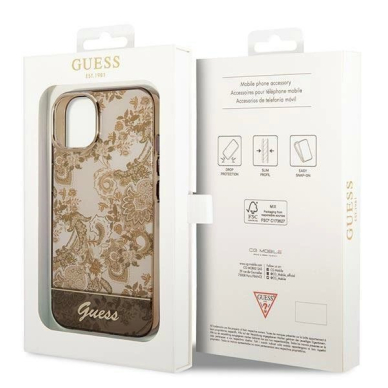 Originalus dėklas Guess GUHCP14MHGPLHC iPhone 14 Plus 6.7  ocher hardcase Porcelain Collection 7