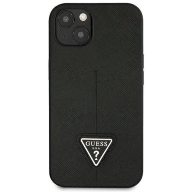 Originalus dėklas Guess GUHCP14MPSATLK iPhone 14 Plus 6,7 Juodas hardcase SaffianoTriangle Logo 2