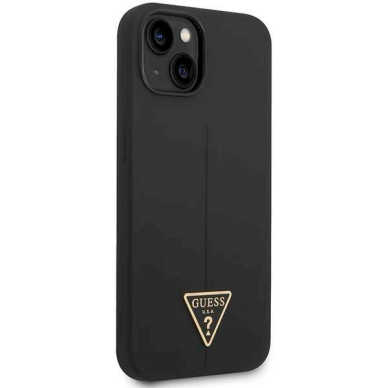 Originalus dėklas Guess GUHCP14MSLTGK iPhone 14 Plus 6.7  Juodas hardcase Silicone Triangle 3