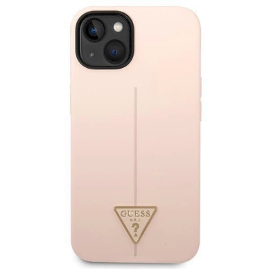 Originalus dėklas Guess GUHCP14MSLTGP iPhone 14 Plus 6.7  rožinis/rožinis hardcase Silicone Triangle 2