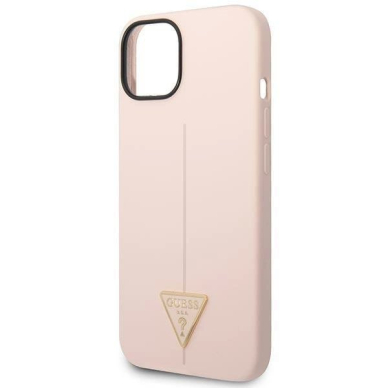 Originalus dėklas Guess GUHCP14MSLTGP iPhone 14 Plus 6.7  rožinis/rožinis hardcase Silicone Triangle 5