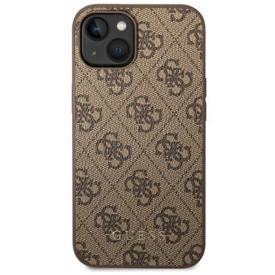 Originalus dėklas Guess GUHCP14SG4GFBR iPhone 14 6.1 "Rudas / Rudas hard case 4G Metal Gold Logo 2