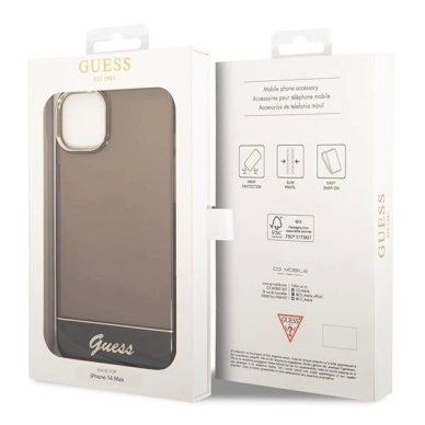 Originalus dėklas Guess GUHCP14SHGCOK iPhone 14 6.1 Juodas hardcase Translucent 7