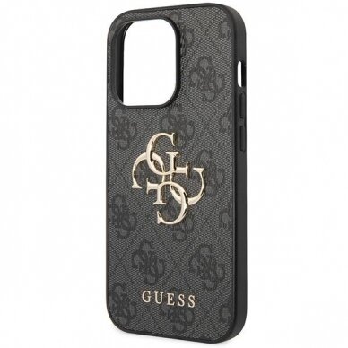 Originalus dėklas Guess GUHCP15L4GMGGR iPhone 15 Pro 6.1  pilkos spalvos/pilkos spalvos hardcase 4G Big Metal Logo 5