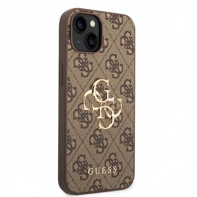 Originalus dėklas Guess GUHCP15M4GMGBR iPhone 15 Plus 6.7  Rudas/Rudas hardcase 4G Big Metal Logo 3