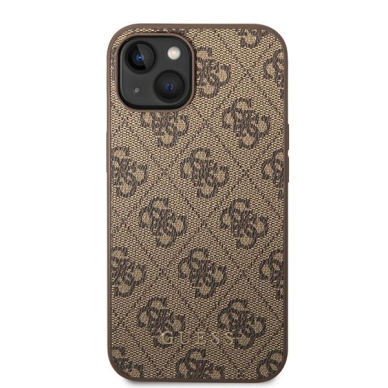 Originalus dėklas Guess GUHCP15MG4GFBR iPhone 15 Plus 6.7  Rudas/Rudas hard case 4G Metal Gold Logo 2