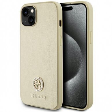 Originalus dėklas Guess GUHCP15MPS4DGPD iPhone 15 Plus 6.7  gold/gold hardcase Strass Metal Logo