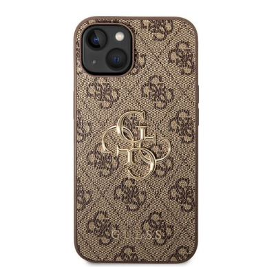 Originalus dėklas Guess GUHCP15S4GMGBR iPhone 15 6.1  Rudas/Rudas hardcase 4G Big Metal Logo 2