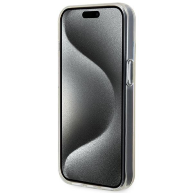 Originalus dėklas Guess GUHCP15SHDECMP iPhone 15 6.1  rožinis/rožinis hardcase IML Faceted Mirror Disco Iridescent 4