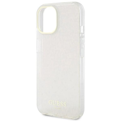 Originalus dėklas Guess GUHCP15SHDECMP iPhone 15 6.1  rožinis/rožinis hardcase IML Faceted Mirror Disco Iridescent 5