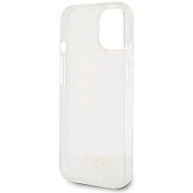 Originalus dėklas Guess GUHCP15SHDECMP iPhone 15 6.1  rožinis/rožinis hardcase IML Faceted Mirror Disco Iridescent 6