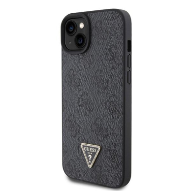 Originalus dėklas Guess GUHCP15SP4TDPK iPhone 15 6.1  Juodas hardcase Leather 4G Diamond Triangle 1