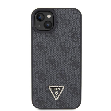 Originalus dėklas Guess GUHCP15SP4TDPK iPhone 15 6.1  Juodas hardcase Leather 4G Diamond Triangle 2