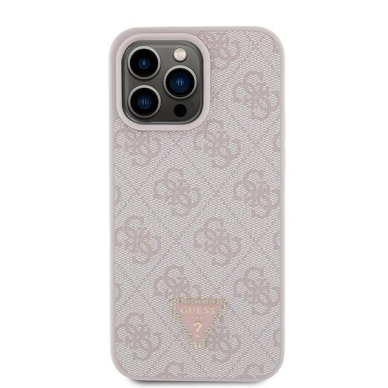 Originalus dėklas Guess GUHCP15XP4TDPP iPhone 15 Pro Max 6.7  rožinis/rožinis hardcase Leather 4G Diamond Triangle 2