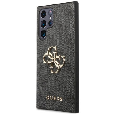 Originalus dėklas Guess GUHCS23L4GMGGR S23 Ultra S918 grey/grey hardcase 4G Big Metal Logo 1