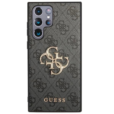 Originalus dėklas Guess GUHCS23L4GMGGR S23 Ultra S918 grey/grey hardcase 4G Big Metal Logo 2