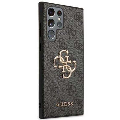 Originalus dėklas Guess GUHCS23L4GMGGR S23 Ultra S918 grey/grey hardcase 4G Big Metal Logo 3