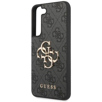 Originalus dėklas Guess GUHCS23S4GMGGR S23 S911 Pilkas hardcase 4G Big Metal Logo 2