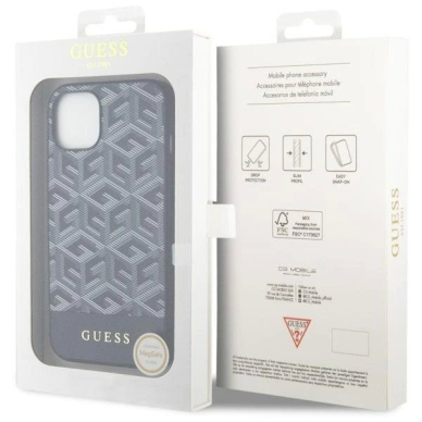 Originalus dėklas Guess GUHMP14SHGCFSEK iPhone 14 6.1  Juodas hardcase GCube Stripes MagSafe 7