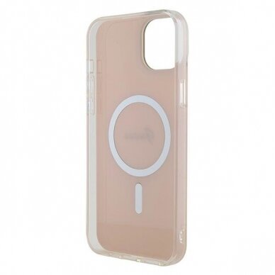 Originalus dėklas Guess GUHMP15SHITSP iPhone 15 6.1  rožinis/rožinis hardcase IML Iridescent MagSafe 6