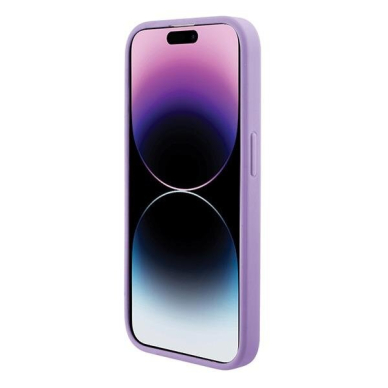 Originalus dėklas Guess GUHMP15SPSAHMCU iPhone 15 6.1  Violetinė hardcase Saffiano MagSafe 4