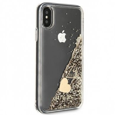 Iphone X / Xs Originalus dėklas Guess GUOHCPGLHFLGO Auksinis 10