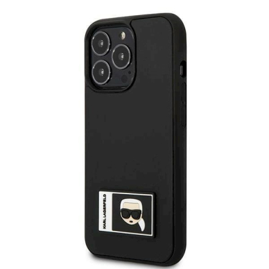 Originalus dėklas Karl Lagerfeld KLHCP13L3DKPK iPhone 13 Pro / 13 6,1"  Juodas hardcase Ikonik Patch 1