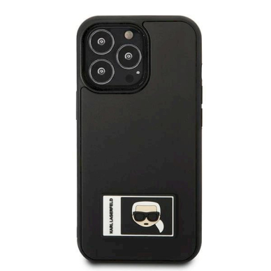 Originalus dėklas Karl Lagerfeld KLHCP13L3DKPK iPhone 13 Pro / 13 6,1"  Juodas hardcase Ikonik Patch 2