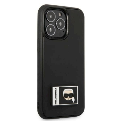 Originalus dėklas Karl Lagerfeld KLHCP13L3DKPK iPhone 13 Pro / 13 6,1"  Juodas hardcase Ikonik Patch 3