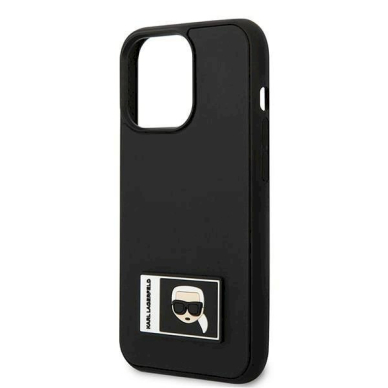 Originalus dėklas Karl Lagerfeld KLHCP13L3DKPK iPhone 13 Pro / 13 6,1"  Juodas hardcase Ikonik Patch 5