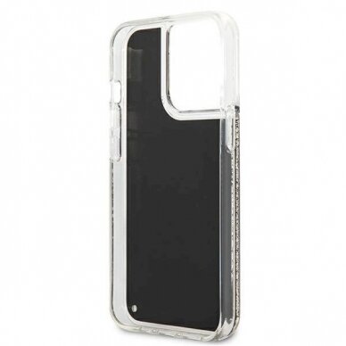 Originalus dėklas Karl Lagerfeld KLHCP13LLGGKBK iPhone 13 Pro/ 13 6,1" Juodas hardcase Liquid Glitter Gatsby 6