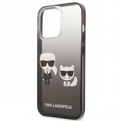 Originalus dėklas Karl Lagerfeld KLHCP13LTGKCK iPhone 13 Pro juodas 10