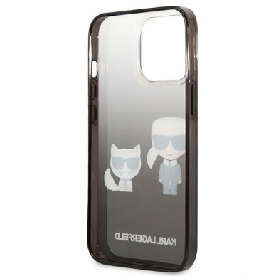 Originalus dėklas Karl Lagerfeld KLHCP13LTGKCK iPhone 13 Pro juodas 11