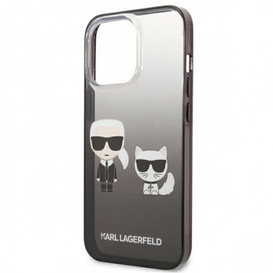 Originalus dėklas Karl Lagerfeld KLHCP13LTGKCK iPhone 13 Pro juodas 12