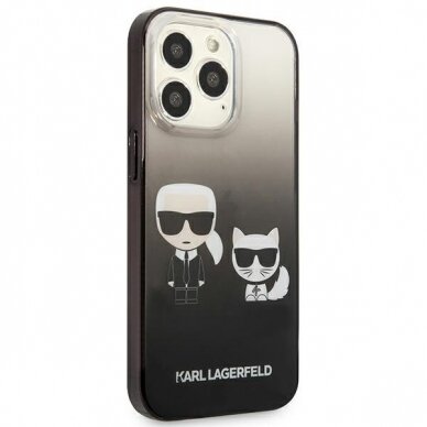 Originalus dėklas Karl Lagerfeld KLHCP13LTGKCK iPhone 13 Pro juodas 6