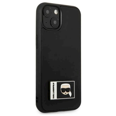 Originalus dėklas Karl Lagerfeld KLHCP13M3DKPK iPhone 13 6,1"  Juodas hardcase Ikonik Patch 3