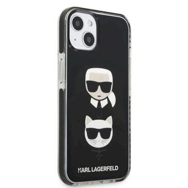 Originalus dėklas Karl Lagerfeld KLHCP13MTPE2TK iPhone 13 6,1" hardcase  Juodas Karl&Choupette Head 3